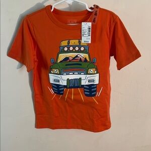 The Children's Place Orange T-Shirt with Car